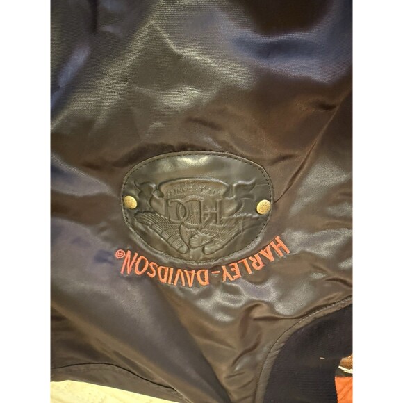 Vintage Harley Davidson Harley Owners Group HOG Satin 2XL Bomber Jacket USA - Picture 5 of 11